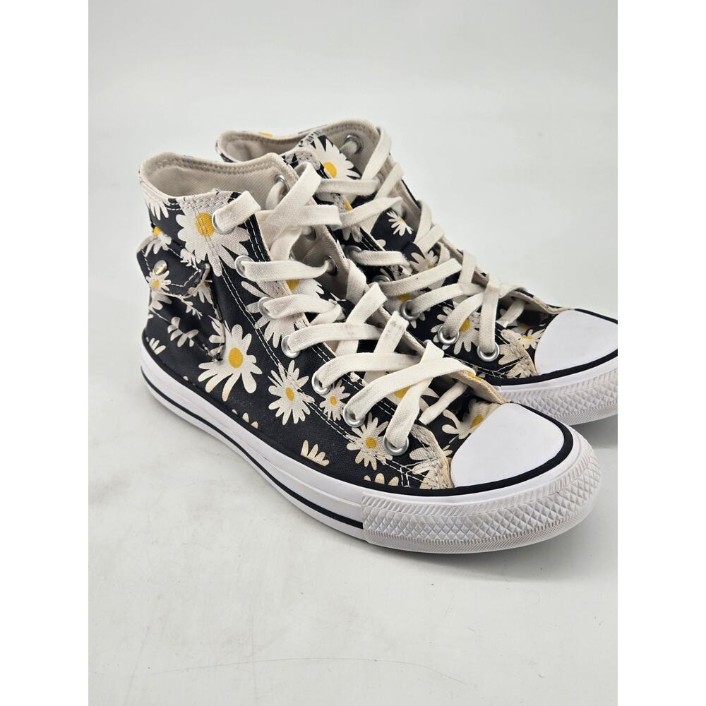 Converse All Star Pocket Hi-Top Daisies Floral Print Canvas Sneaker Shoe Sz 7 - Picture 7 of 11